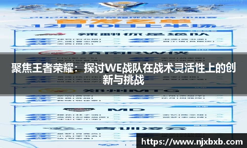 聚焦王者荣耀：探讨WE战队在战术灵活性上的创新与挑战